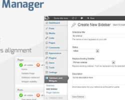 Sidebar & Widget Manager WordPress — плагин менеджер сайдбаров и виджетов